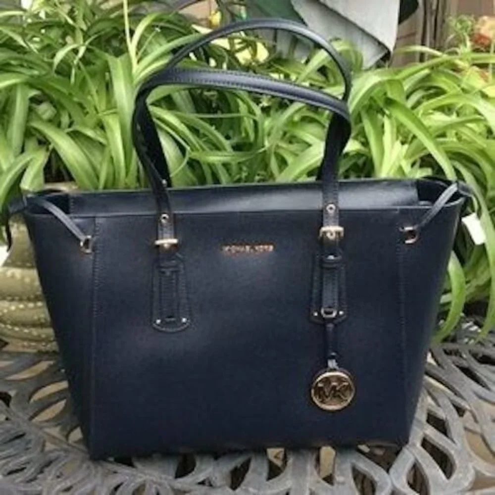 Michael Kors Womens Large Navy Blue Tote NWT - Picture 4 of 8